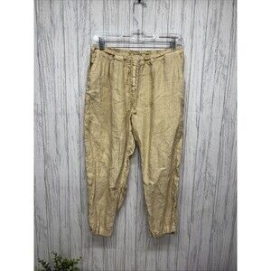 Womens Size L CP Shades Linen Cropped Pants EUC